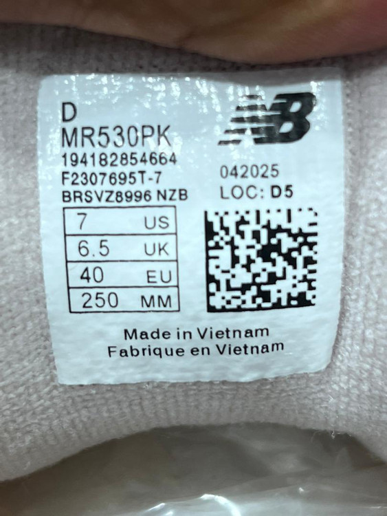 New Balance 530 made in Vietnam