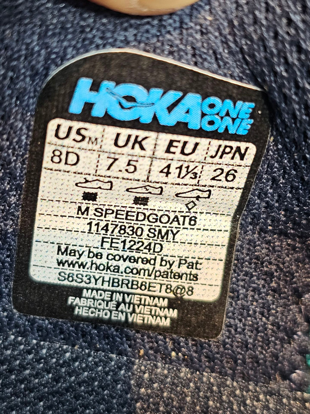 کتونی تریل هوکا اسپیدگوت 6 مسترکوالیتی سایز ۴۰ الی ۴۵ ساخت ویتنام | HOKA Speedgoat 6